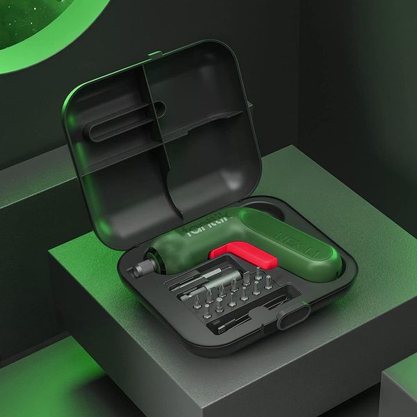 Електрична викрутка Fanttik NEX L1 Pro (Li-ion 2000mAh 3.6V) з підсвічуванням, набором біт, USB-кабелем, Green 230611 фото