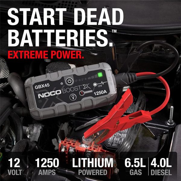 Пусковое устройство NOCO Boost X GBX45 1250A UltraSafe для бензиновых и дизельных двигателей 12В до 6,5 литров 230810 фото