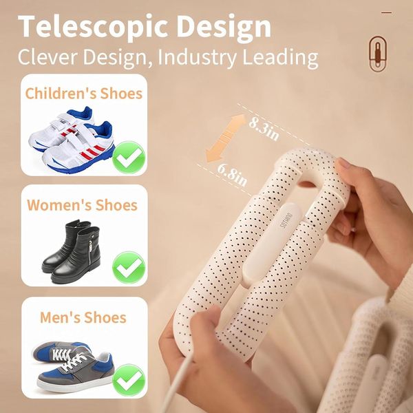 Сушарка для взуття Xiaomi Sothing Loop Stretchable Shoe Dryer з таймером + перехідник, Purple 230820 фото