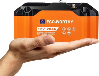 Аккумуляторная батарея ECO-WORTHY LiFePO4 12V 20Ah (256Wh) 4000+ циклов 230776 фото