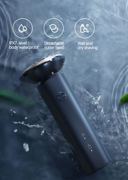 Електробритва Xiaomi MiJia Electric Shaver S101 cухе та вологе гоління із захистом IPX7, Black 230713 фото