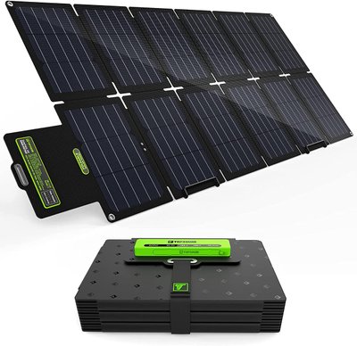 Портативна сонячна складна панель TopSolar SolarFairy 100W, 12 секцій (Black) 230504 фото