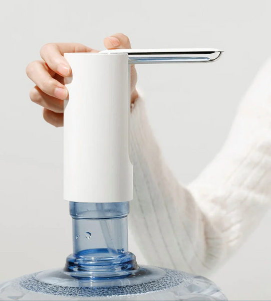 Акумуляторна помпа для води Xiaomi 3LIFE PUMP 012 USB зі складаним носиком для бутля 5&ndash;19 л, білий 001230 фото