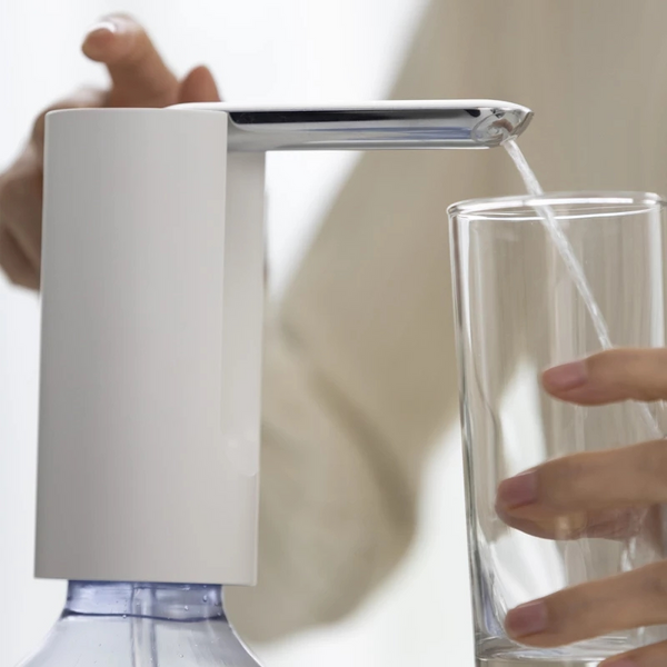 Акумуляторна помпа для води Xiaomi 3LIFE PUMP 012 USB зі складаним носиком для бутля 5&ndash;19 л, білий 001230 фото