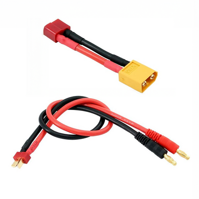 Кабель переходник 2-в-1 для зарядки XT60&ndash;T-Plug (Deans) + Banana Plug 4.0 мм&ndash;T-Plug (Deans) для аккумуляторов 001150 фото
