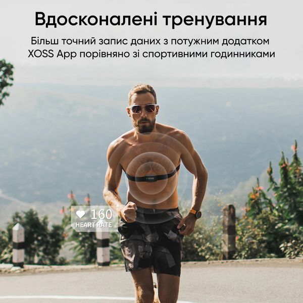 Нагрудний пульсометр XOSS X2 з підтримкою ANT+ / Bluetooth 5.0  000997 фото