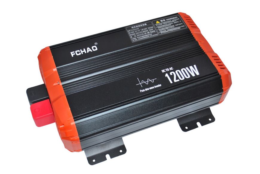 Інвертор FCHAO 12-220V із чистою синусоїдою 1200W (2400W) перетворювач напруги 230846 фото