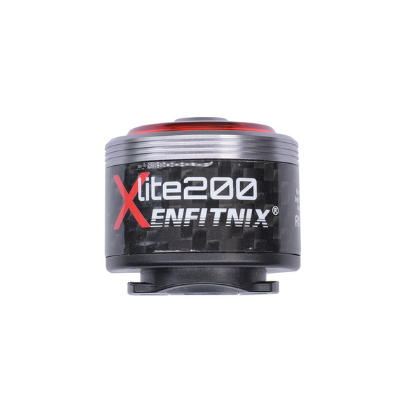 Задній велосипедний ліхтар ENFITNIX Xlite200 Smart Tail Light з авто стоп-сигналом датчиком гальмування та 6 режимами, металік 001238 фото