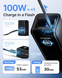 Повербанк портативный EcoFlow Rapid 25000mAh (170W) со встроенным и выдвижным кабелями и дисплеем универсальный, Black 001177 фото 3