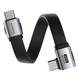 Кабель USB-C HAGiBiS USB4 V2.0 полнофункциональный Type-C кабель быстрая зарядка 240W передача данных 80Gbps видео 8K/60Hz (15 см) 001243 фото 1
