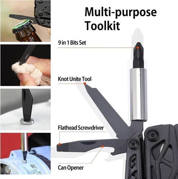 Мультитул NexTool Black Knight (NE20245) 11 в 1, Black 230918 фото