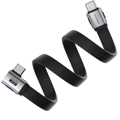 Кабель USB-C HAGiBiS USB4 V2.0 повнофункціональний Type-C кабель швидка зарядка 240W передача даних 80Gbps відео 8K/60Hz (50 см) 001245 фото