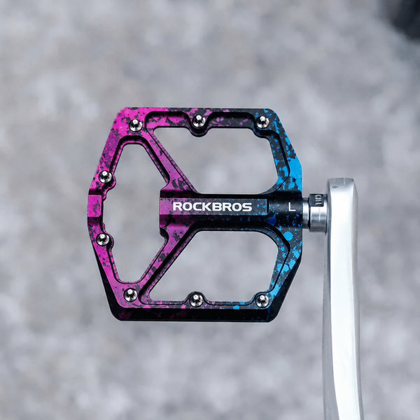 Педалі велосипедні Rockbros K203 на промислових підшипниках з шипами легкі алюмінієві педалі на промах зі змінними шипами, BRB 001250 фото
