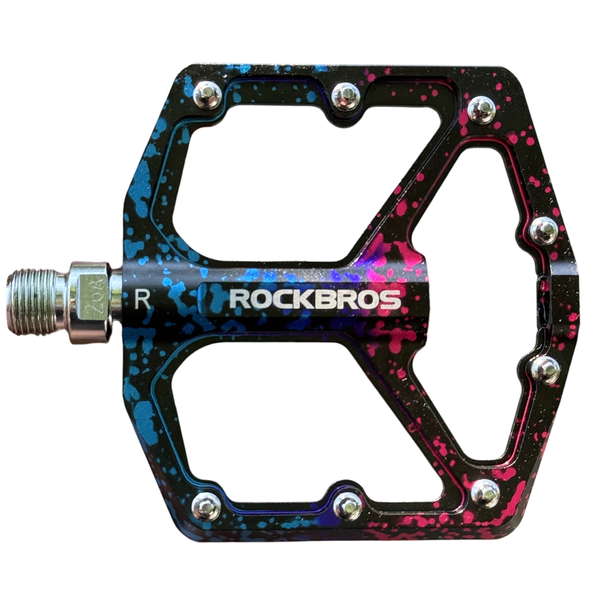 Педалі велосипедні Rockbros K203 на промислових підшипниках з шипами легкі алюмінієві педалі на промах зі змінними шипами, BRB 001250 фото