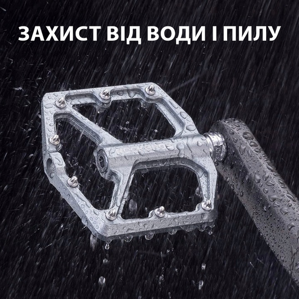 Педалі велосипедні Rockbros K203 на промислових підшипниках з шипами легкі алюмінієві педалі на промах зі змінними шипами, BRB 001250 фото