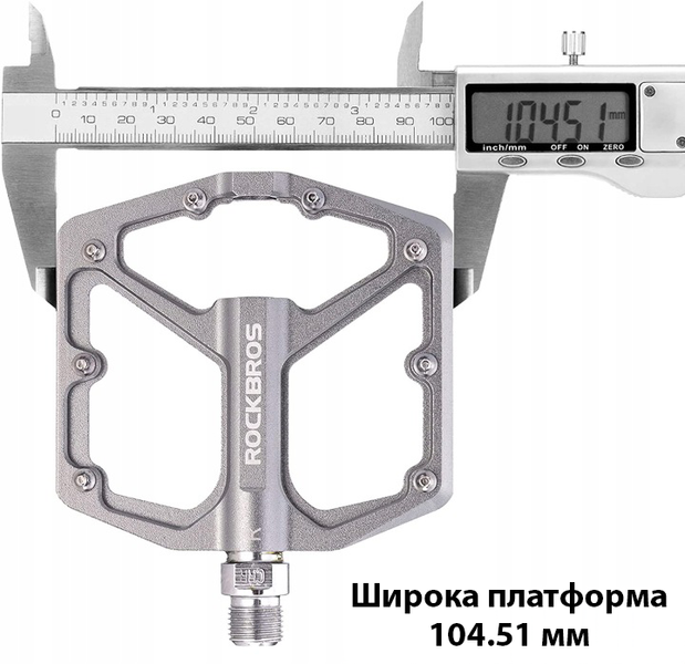 Педалі велосипедні Rockbros K203 на промислових підшипниках з шипами легкі алюмінієві педалі на промах зі змінними шипами, BRB 001250 фото