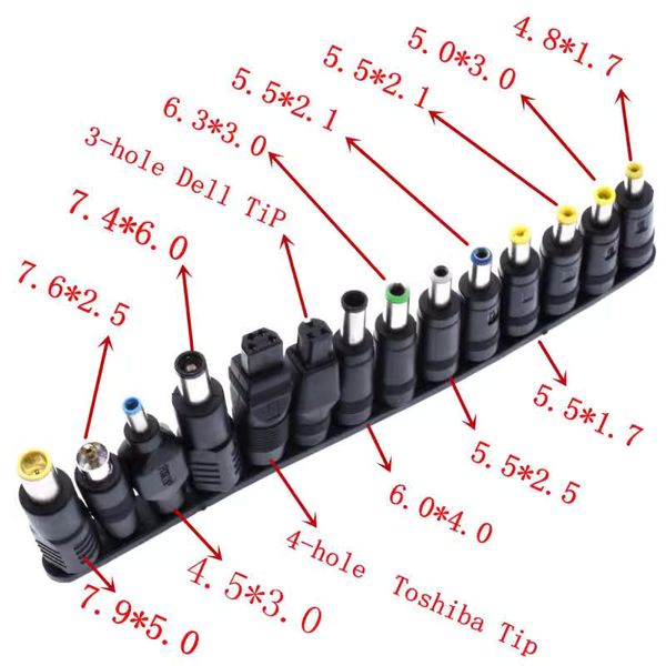 Набір перехідників 28 шт для живлення зарядних пристроїв, ноутбука, роутера під роз'єм DC5521 230889 фото