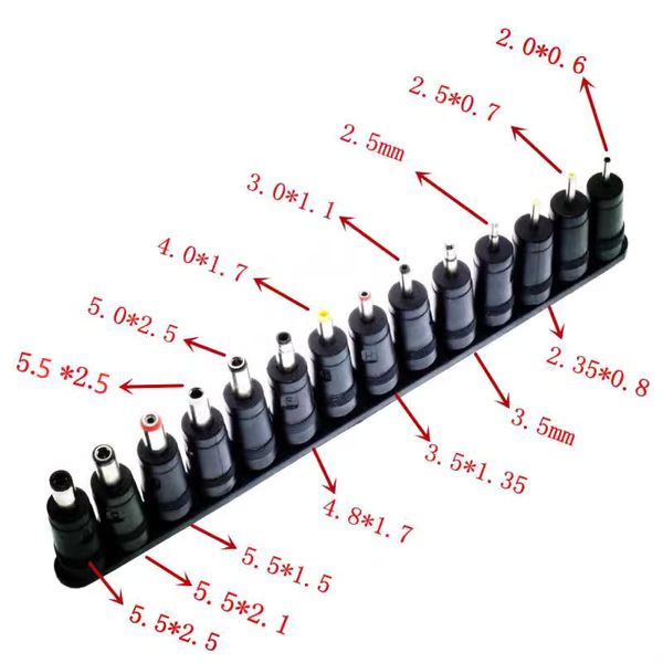 Набор переходников 28 шт для питания зарядных устройст, ноутбука, роутера под разъем DC5521 230889 фото