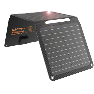 Солнечная панель складная FlexSolar E20 Pro 20W портативное солнечное зарядное устройство с портом USB-C и пылевлагозащитой IP67 001247 фото