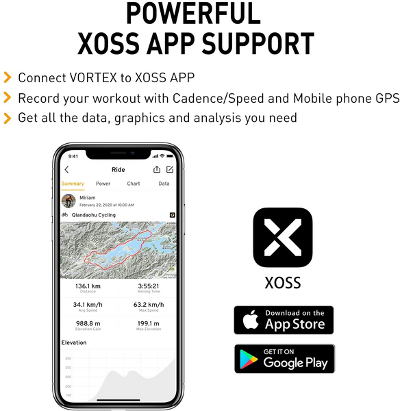 Датчик каденсу / швидкості XOSS Vortex для велосипеда бездротовий з ANT+/Bluetooth 2 режими роботи 000998 фото