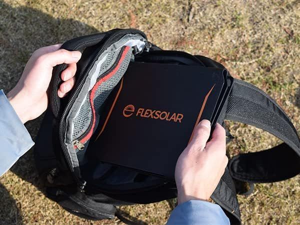 Солнечная панель складная FlexSolar E20 Pro 20W портативное солнечное зарядное устройство с портом USB-C и пылевлагозащитой IP67 001247 фото