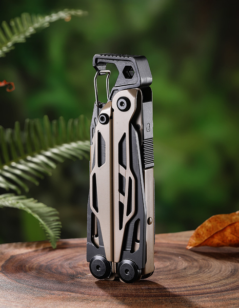 Мультитул 25-в-1 Multitool Pliers універсальний інструмент з нержавіючої сталі 420 з набором біт і нейлоновим чохлом, Desert Tan 001260 фото