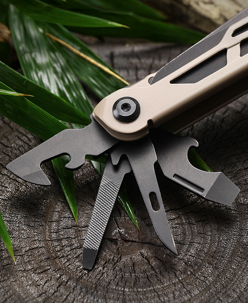 Мультитул 25-в-1 Multitool Pliers універсальний інструмент з нержавіючої сталі 420 з набором біт і нейлоновим чохлом, Desert Tan 001260 фото