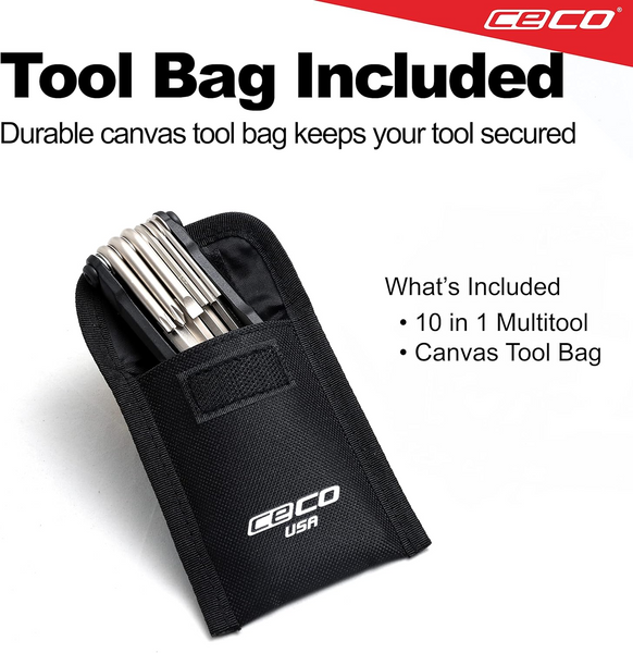 Мультитул велосипедний CECO HD10 Bicycle Tool компактний набір шестигранників (10 в 1) 001035 фото