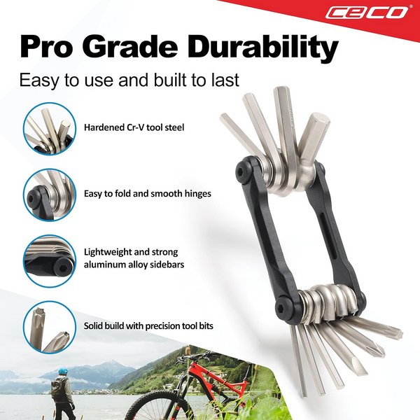 Мультитул велосипедний CECO HD10 Bicycle Tool компактний набір шестигранників (10 в 1) 001035 фото