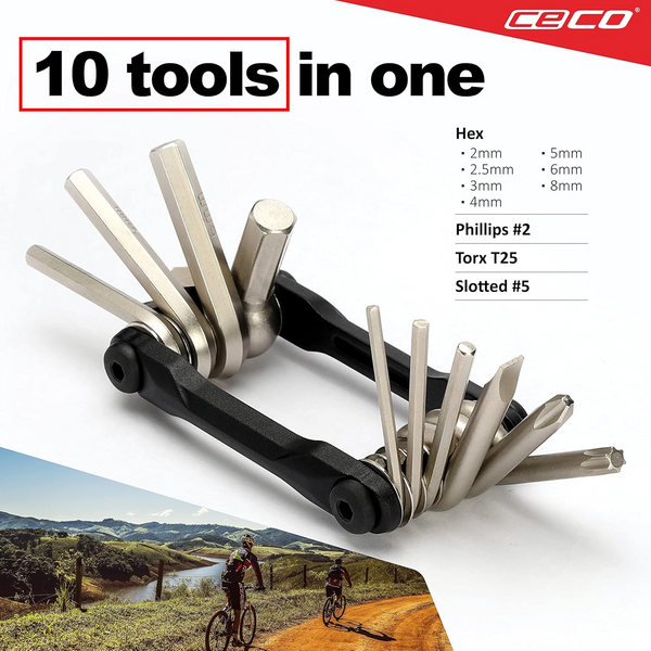 Мультитул велосипедний CECO HD10 Bicycle Tool компактний набір шестигранників (10 в 1) 001035 фото