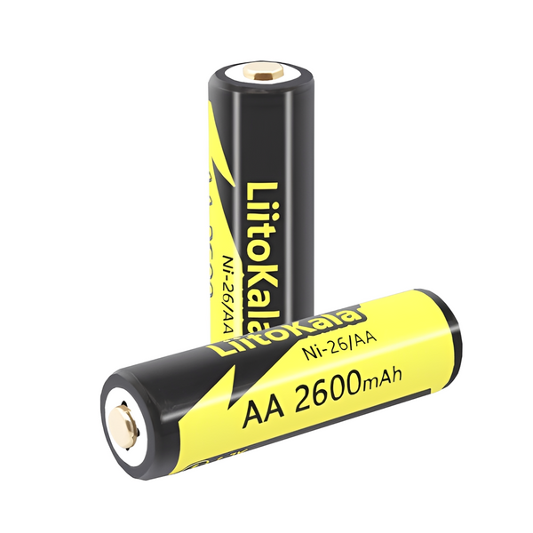 Батарейка акумуляторна LiitoKala Ni-26/AA 2600mAh 1.2V перезаряджувана батарейка АА багаторазова для електроніки, 800+ циклів 001258 фото