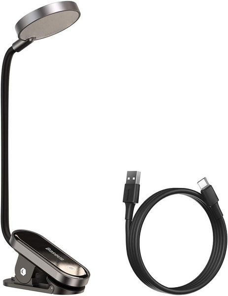 Портативна лампа Baseus Comfort Reading Mini Clip Lamp (DGRAD-0G), Dark Gray 230890 фото