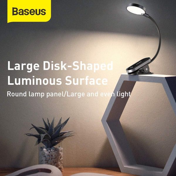 Портативна лампа Baseus Comfort Reading Mini Clip Lamp (DGRAD-0G), Dark Gray 230890 фото